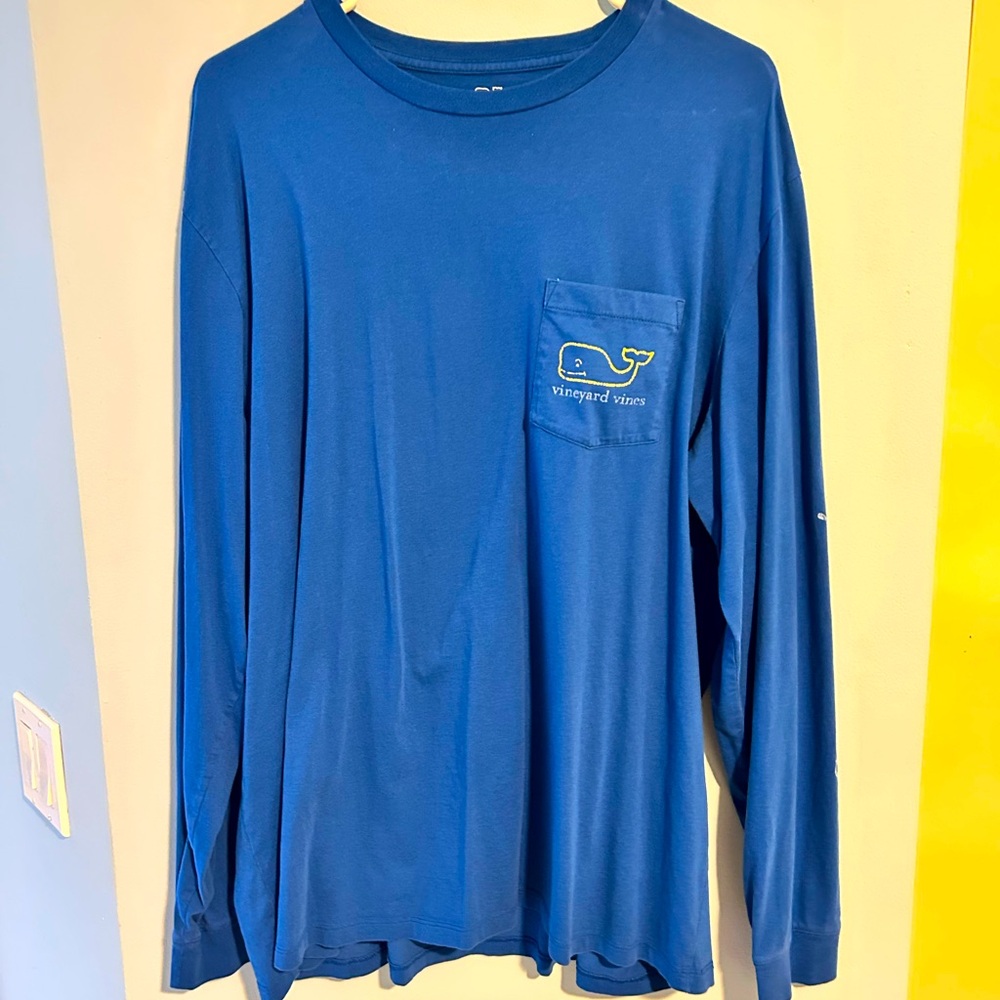 Vineyard Vines Men's Classic Blue Long Sleeve Tee